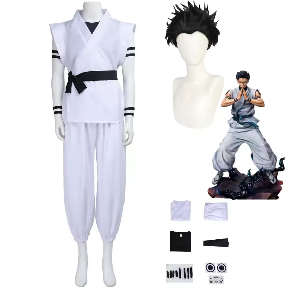 Anime Cosplay 2026 - Ryomen Sukuna Costume White Kung Fu