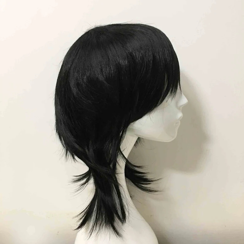 Emo Wig Unisex Black Mullet St - Sword Art Online Cape incelemesi ve fiyatı