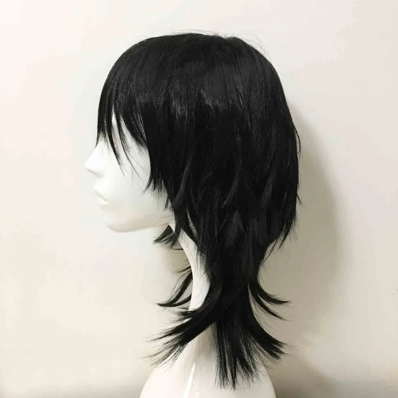Emo Wig Unisex Black Mullet St - Sword Art Online Cape incelemesi ve fiyatı