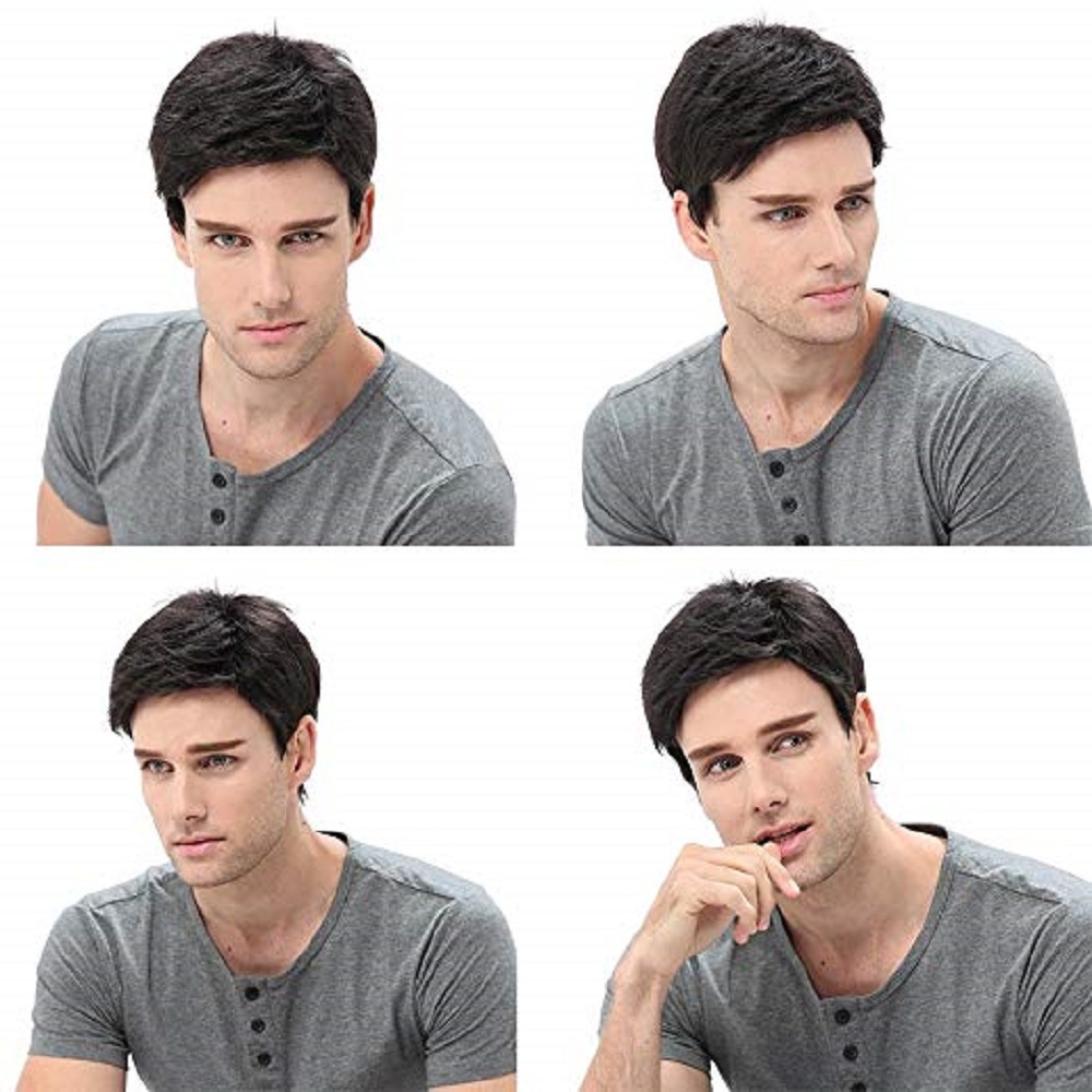 Men Synthetic Short Wigs Wigs  - Anime Cosplay For Black Guys incelemesi ve fiyatı
