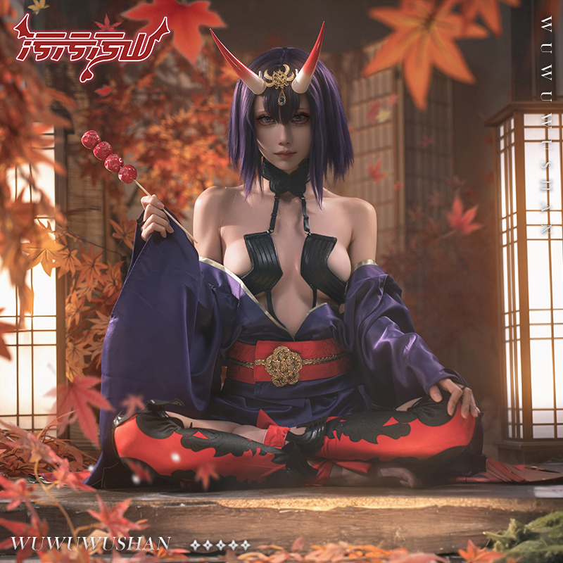 FGO Shuten douji Cosplay Costu - Anime Cosplay Photoshoot incelemesi ve fiyatı