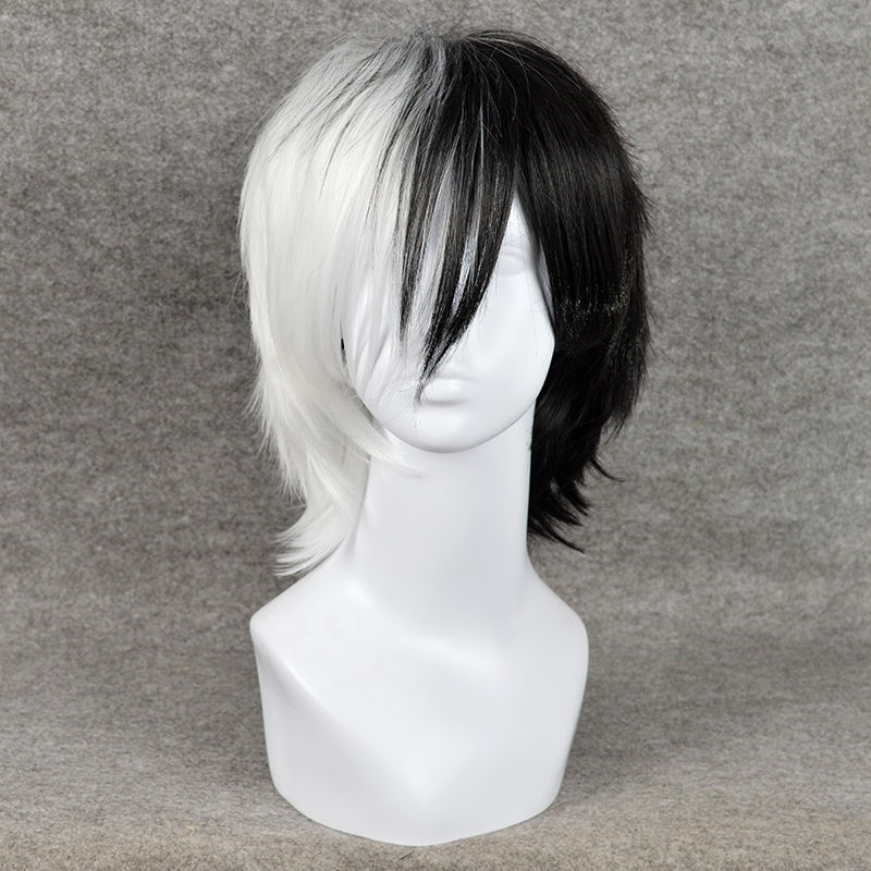Anime Game Danganronpa Black a - Cosplay Anime White Hair incelemesi ve fiyatı