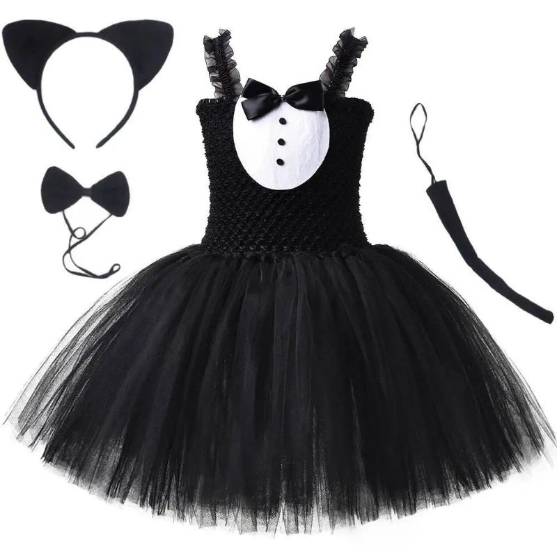 White Black Cat Tutu Dress for - Anime Cosplay Simple incelemesi ve fiyatı
