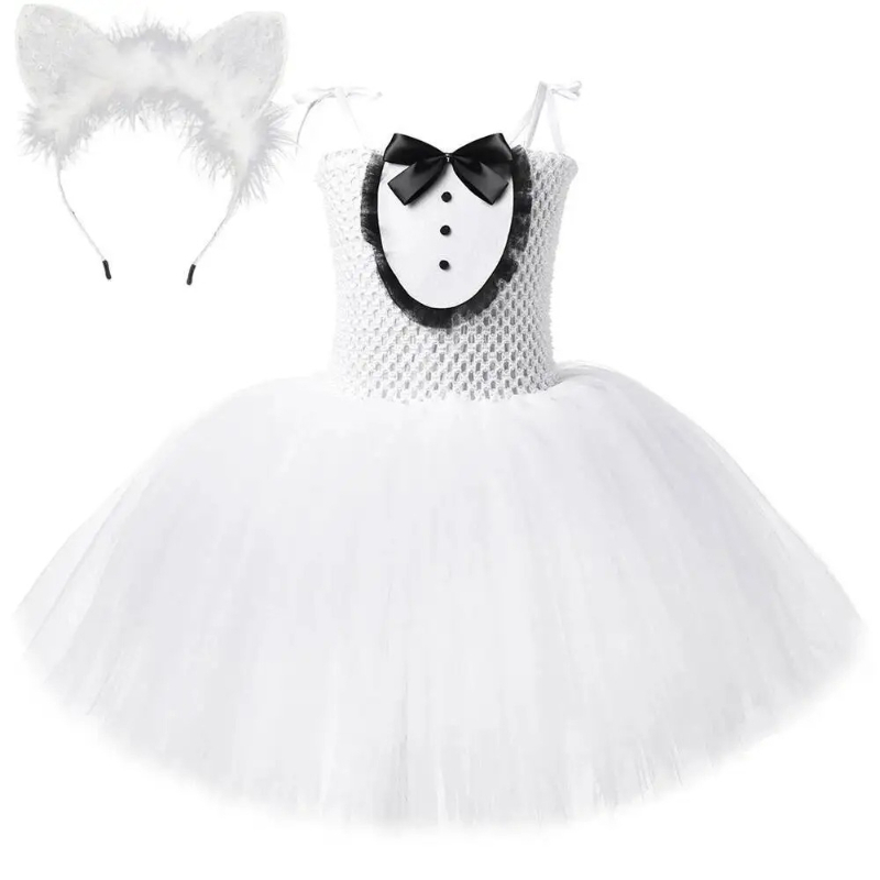 White Black Cat Tutu Dress for - Anime Cosplay Simple incelemesi ve fiyatı