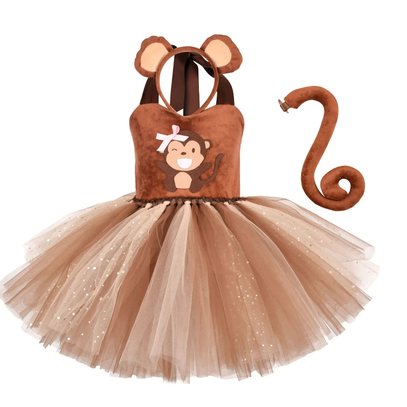 Brown Monkey Tutu Dress for Ba - Anime Cosplay Simple incelemesi ve fiyatı