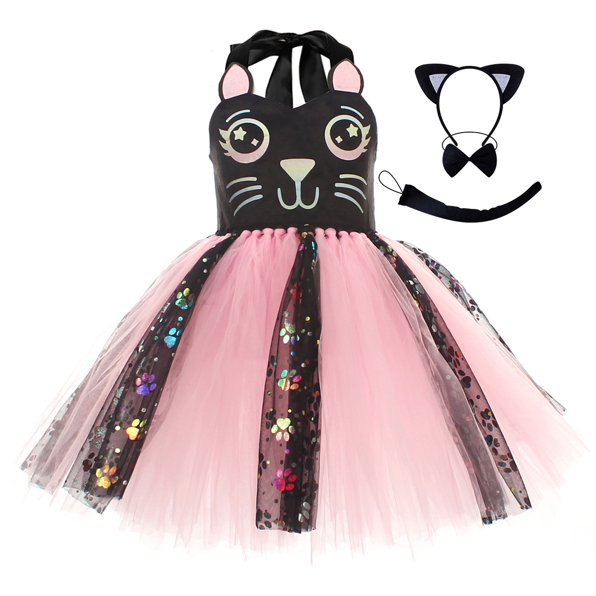 Pink Black Cat Tutu Dress for  - Anime Cosplay Simple incelemesi ve fiyatı