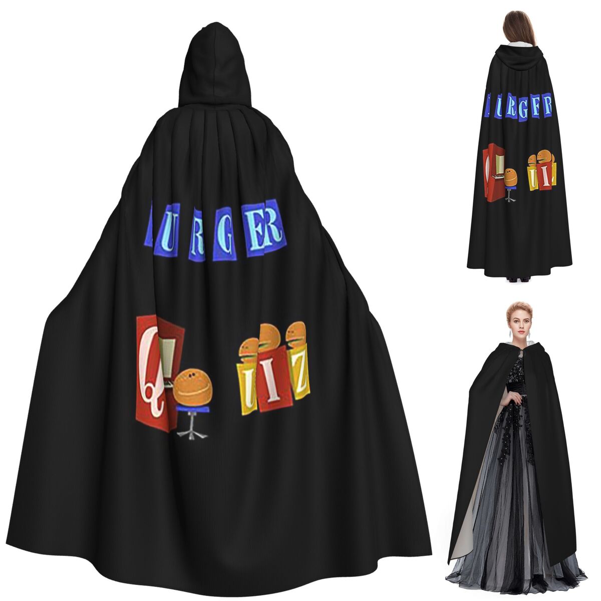 Burger Quiz New Logo Long Hood - Anime Cosplay Quiz incelemesi ve fiyatı