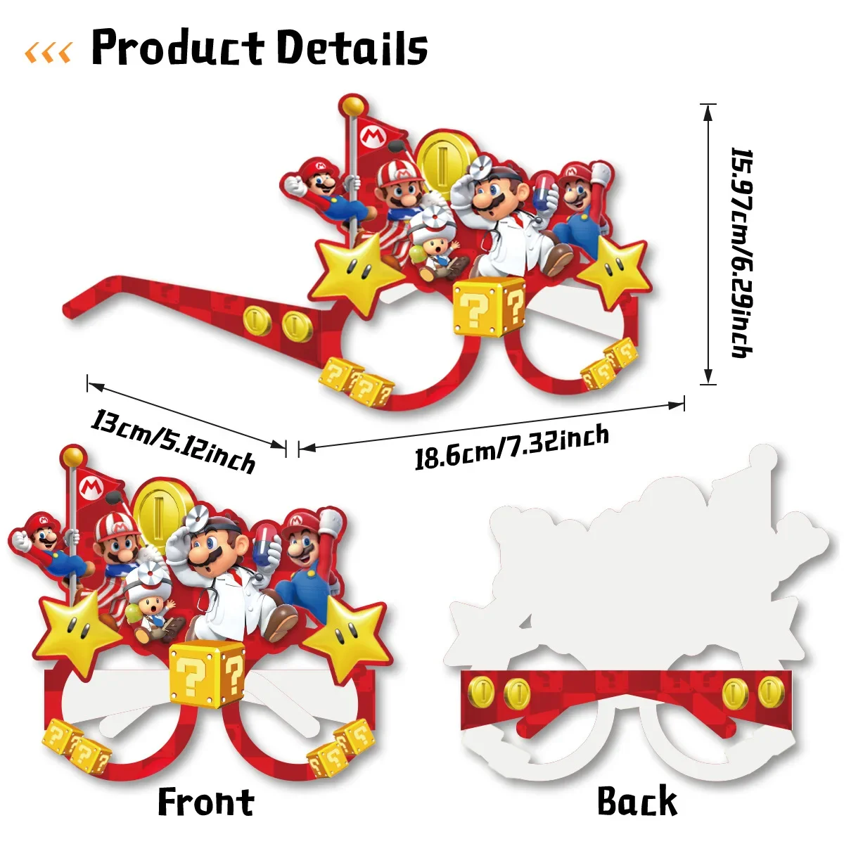 8pcs Kids Spectacles Decoratio - Anime Cosplay Photo incelemesi ve fiyatı