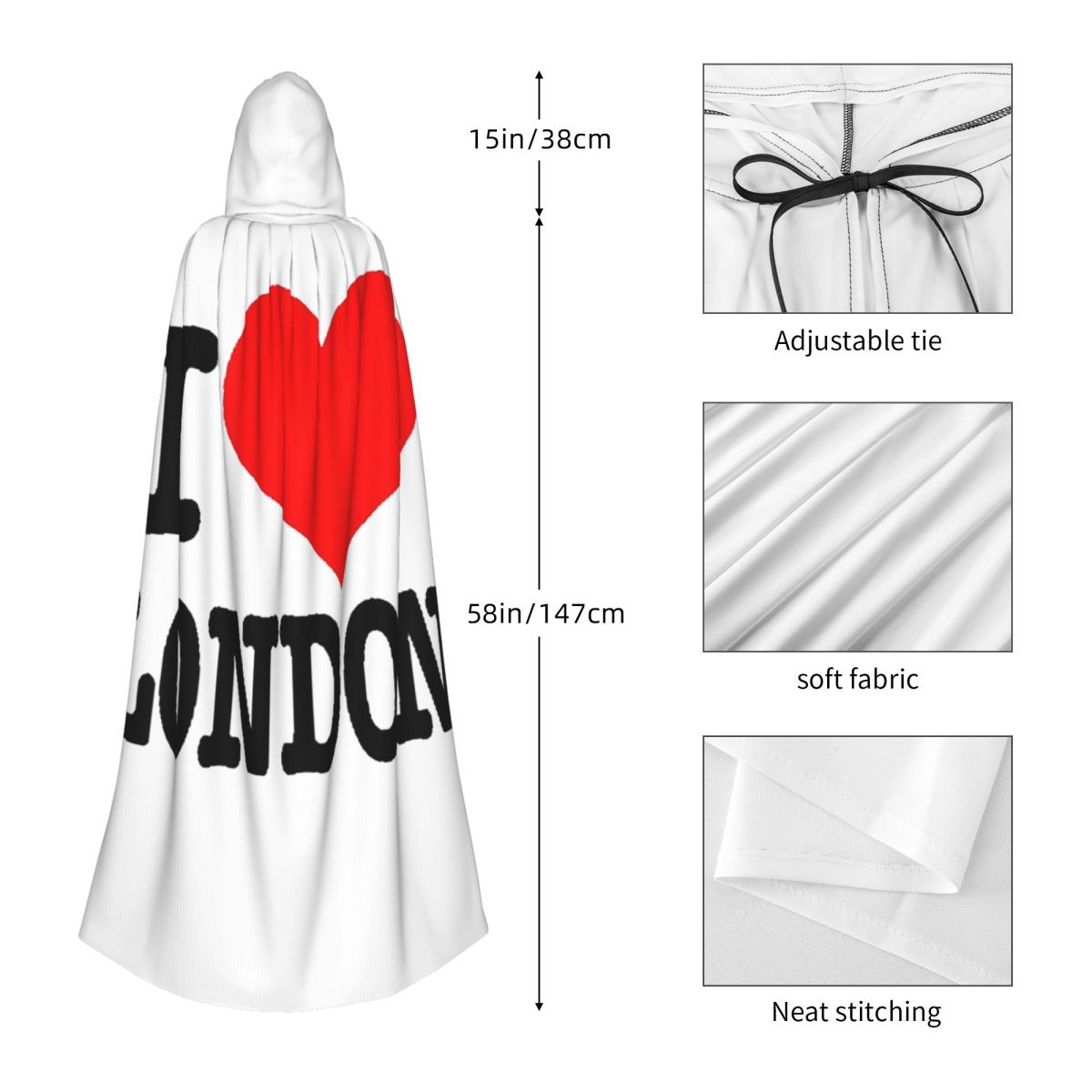 London UK England Long Hooded  - Anime Cosplay London incelemesi ve fiyatı