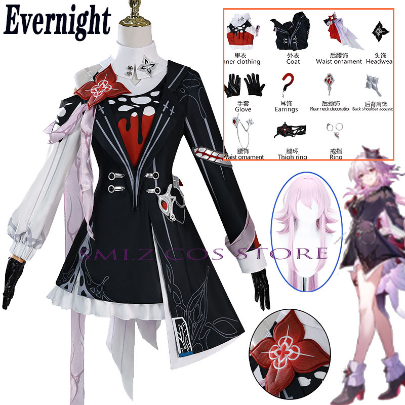 Newly Evernight Cosplay Honkai - Anime Cosplay Dress incelemesi ve fiyatı