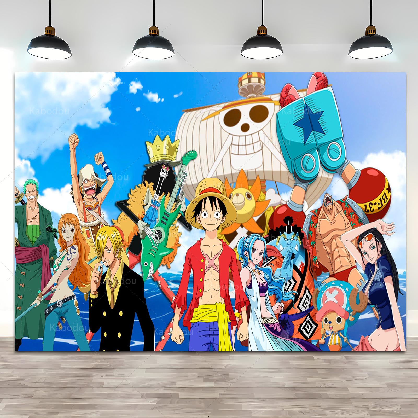 Anime One Piece Luffy Backdrop - Anime Cosplay Photo incelemesi ve fiyatı
