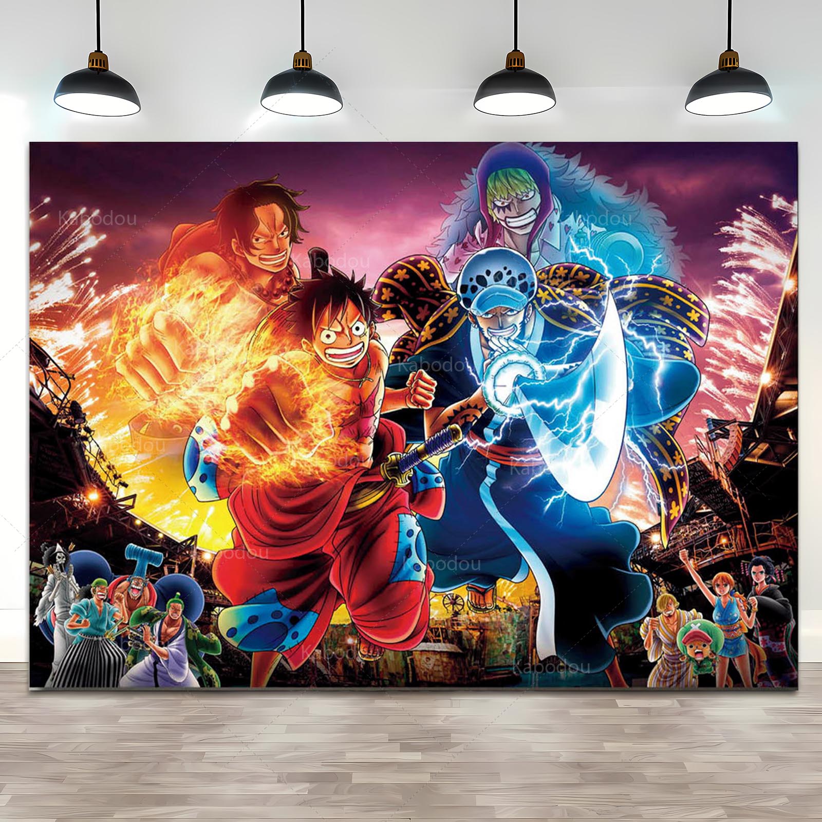 Anime One Piece Luffy Backdrop - Anime Cosplay Photo incelemesi ve fiyatı