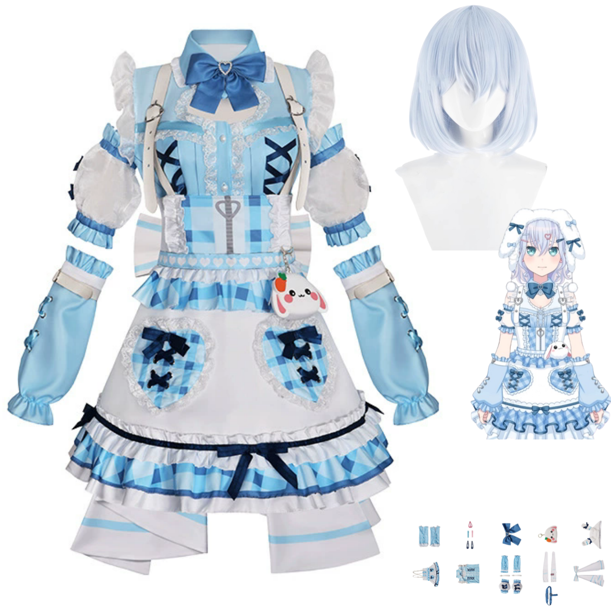 Anime BanG Dream Kurata Mashir - Cosplay Anime White Hair incelemesi ve fiyatı