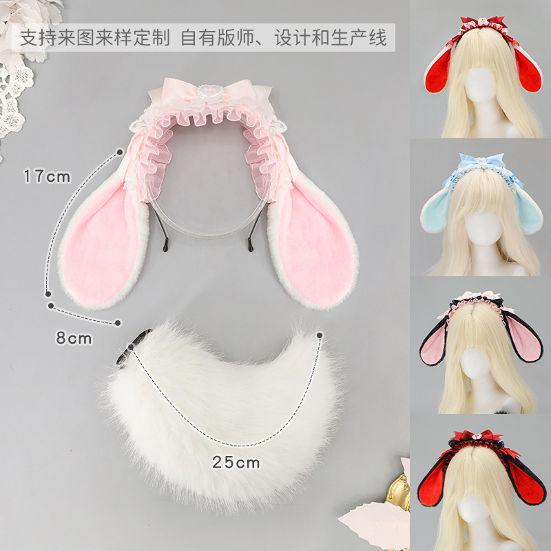 Lolita Rabbit Ear Headband Wom - Anime Cosplay Girl Photo incelemesi ve fiyatı