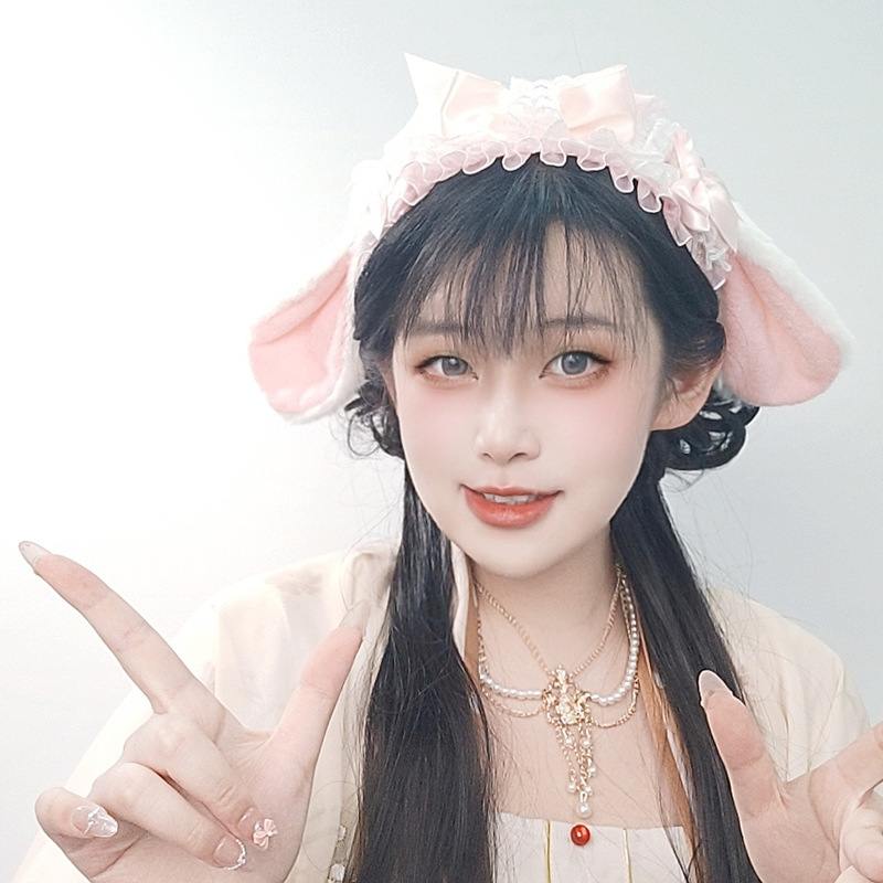 Lolita Rabbit Ear Headband Wom - Anime Cosplay Girl Photo incelemesi ve fiyatı