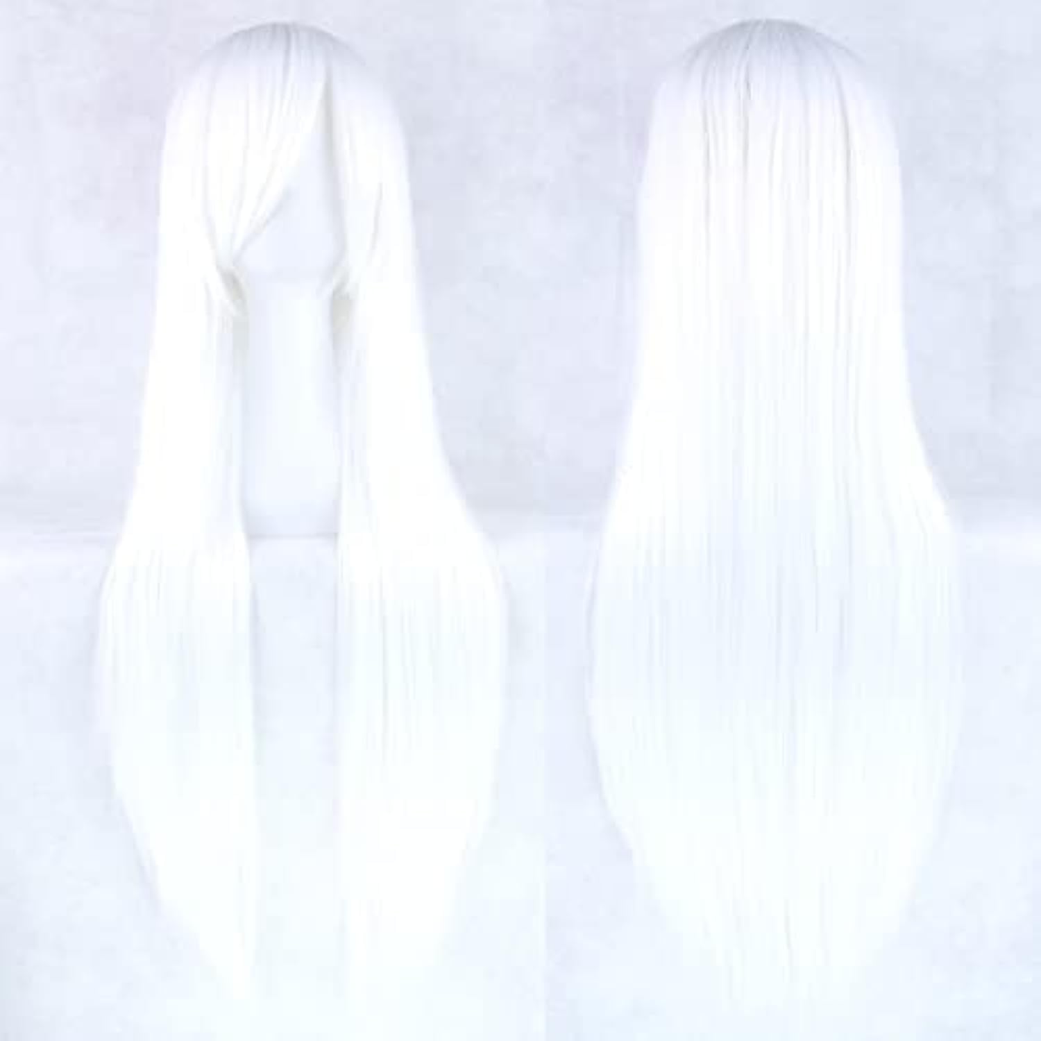 80cm Long Straight Natural Hai - Cosplay Anime White Hair incelemesi ve fiyatı