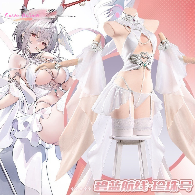 Azur Lane pearl Cosplay costum - Anime Cosplay Photoshoot incelemesi ve fiyatı